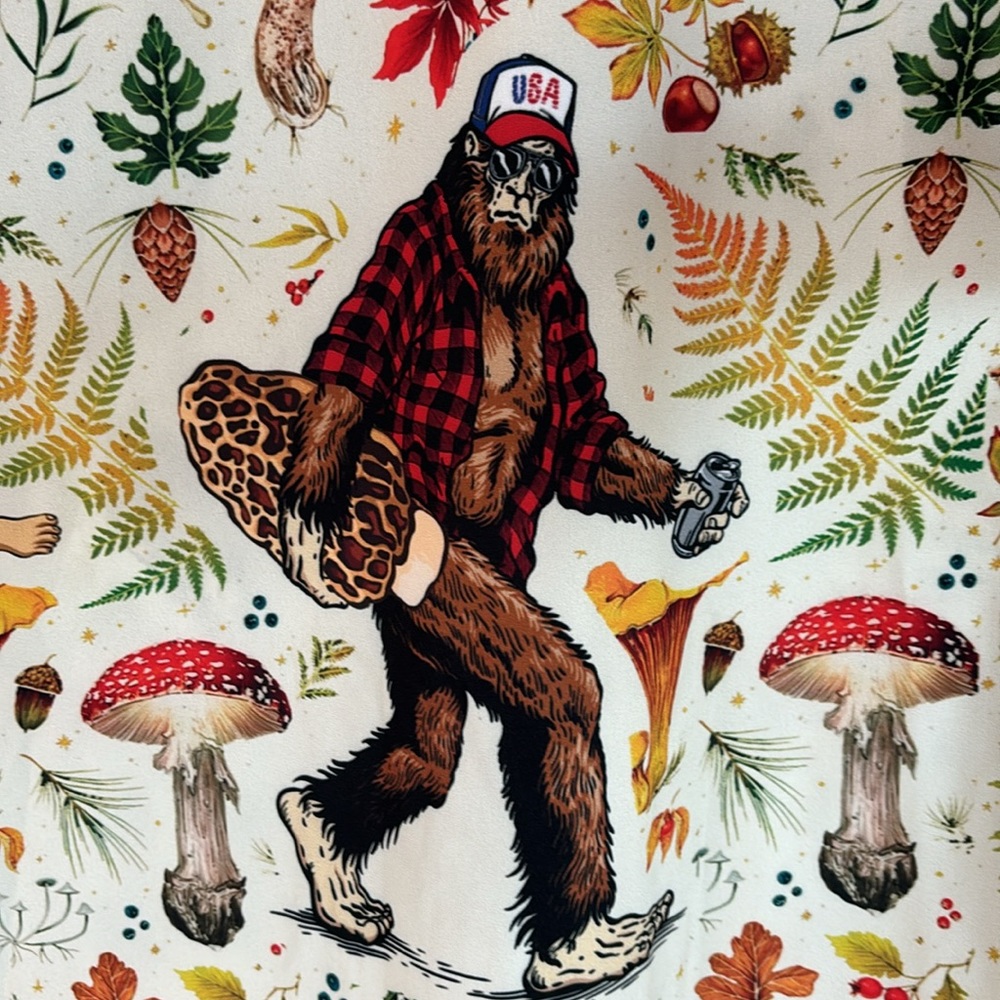Sasquatch Mushroom Hawaiian Shirt - Picture 5 of 8